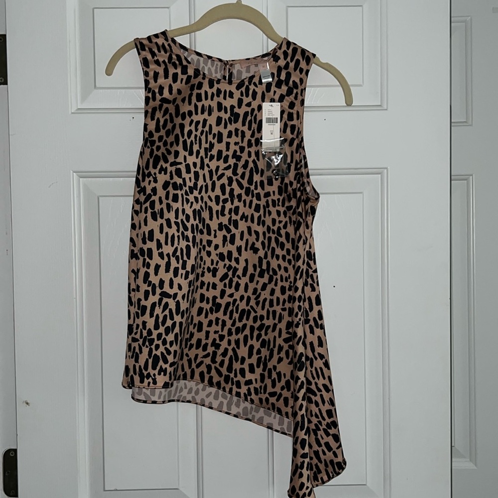Leopard print tank, Anthropologie, size M.